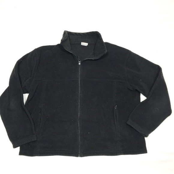 Bass Pro Shop Black Full Zip Long Sleeve Fleece Sweater Jacket Mens XL - Picture 1 of 4